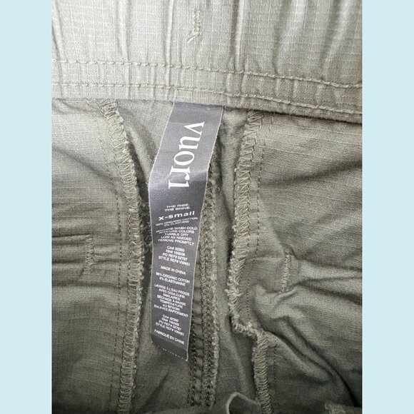 Vuori Pants Women's Size XS Ripstop Jogger Green Army Drawstring Organic Cotton - Picture 7 of 7